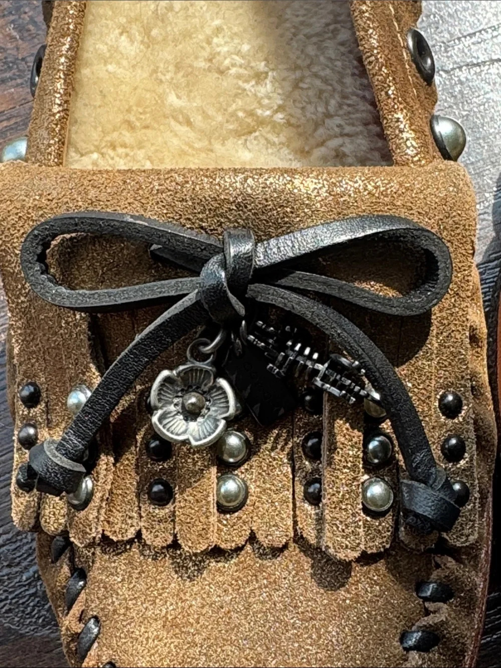 Coach brown suede